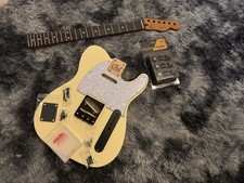 Tele Body Roasted Flame Maple Neck Bridge Pearl Pick Guard Locking Tuners