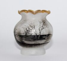 DAUM NANCY ART NOUVEAU VASE LAKE LANDSCAPE 1898 ART NOUVEAU GLASS PATE DE VERRE