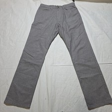 M&S Blue Harbour Chino Jeans Mens W32 L31 Grey Regular Straight 1% Elastane