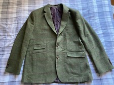 Hoggs of Fife Men's Tummel Tweed Sports Jacket Olive/Wine Size 40S Used