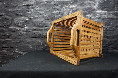 Antique wooden basket crate - wooden,