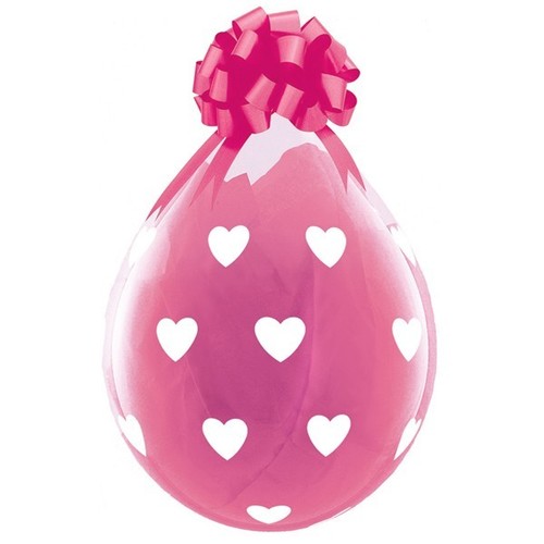 Qualatex clear big hearts - 18",