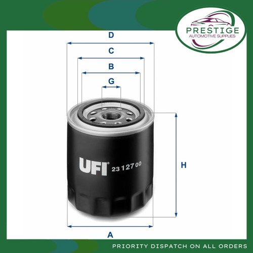 Ufi oil filter 127 00 - ufi,