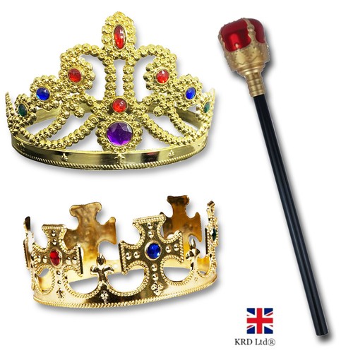Royal king queen gold crown - gold, &