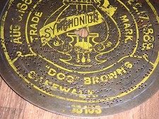 Museum Doc Browns Symphonion Record 14.8cm Automaton Crank Music Box Disc 5 3/4"