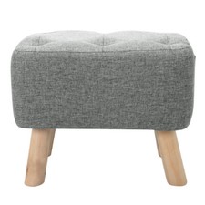 Linen Fabric Footstool Foot