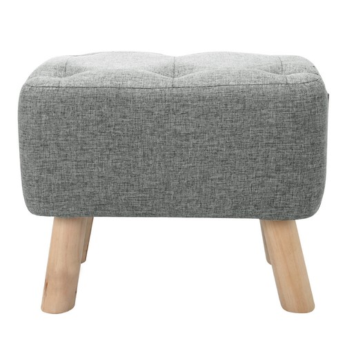 Linen fabric footstool foot - linen,