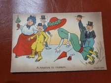 ANTIQUE POSTCARD A MARTYTO FASHION