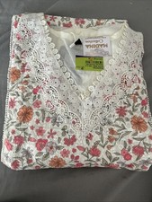 Off White Embroidered Cotton