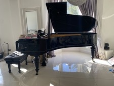 STUNNING BLACK BLUTHNER STYLE 9 PIANO. 6FT 11. 