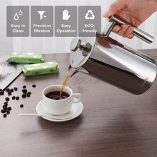 350/1000ml French Press Stainless Steel Coffee Tea Filter Maker Plunger Pitcher