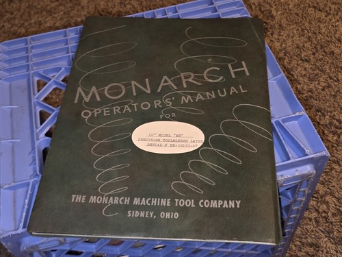 Operator manual monarch - operator's,