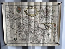 Reproduction antique map of the West Riding of Yorkshire dated 1610 EM168