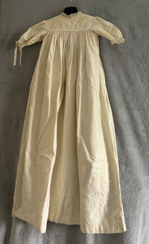 Vintage ivory christening gown - ivory,