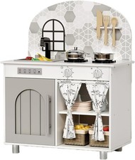 Wooden Play Kitchen with Real