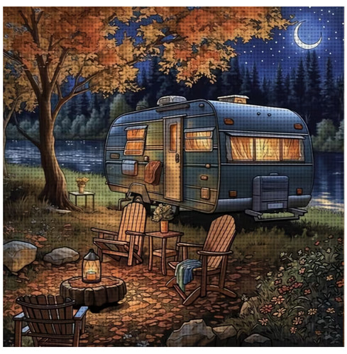Printed cross stitch - kit, ct