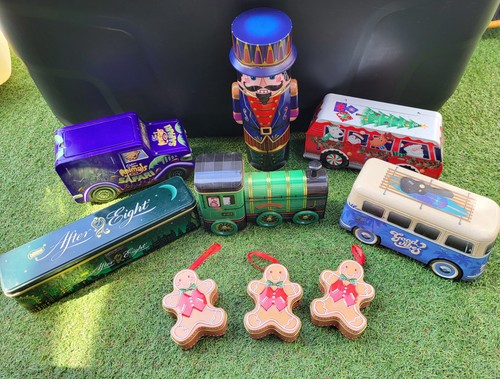Empty collectable biscuit tins - empty,