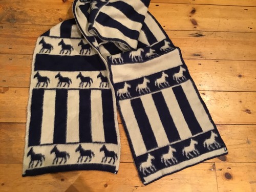 Long warm wooly scarf - long, horse