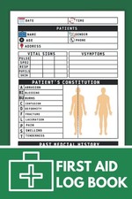 First Aid Log Book Medical