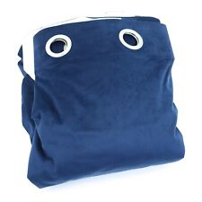 John Lewis Velvet Pair Lined Eyelet Curtains Navy W167 x Drop 228cm