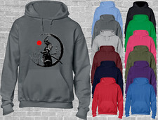 PAINTED SAMURAI HOODY HOODIE COOL JAPANESE DESIGN YOGA ANIME CARTOON TOP JAPAN