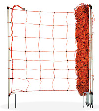 Electric Fence 50m Sheep Netting - Orange Double Point Posts Livestock Fencing