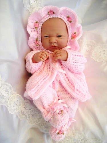 Dolls knitting pattern matinee - knitting,
