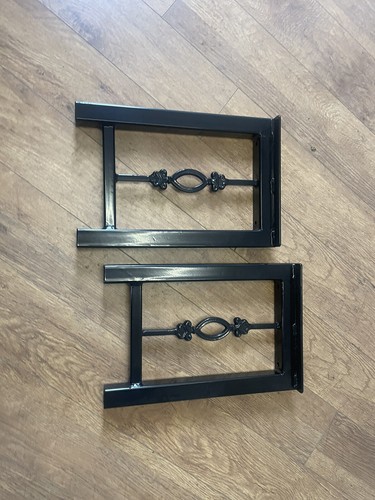 Wrought iron garden bench ends - bench,