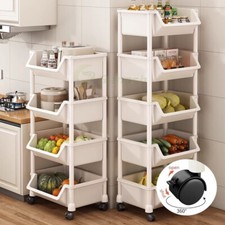 5 Tier Storage Trolley Cart On
