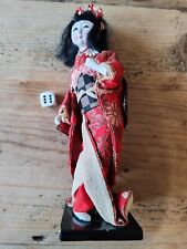 Small Japanese Vintage Standing Or Dancing  Geisha Doll in Kimono Figurine