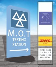 M.O.T Testing Station, garage, repair pavement sign, display, A Board, Ecoflex 2
