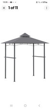 Outsunny Outdoor Double-tier BBQ Gazebo Shelter Grill Canopy Barbecue Tent 