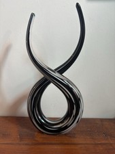 Art Glass Swirl Black And
