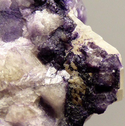 Blue john fluorite crystal - blue,