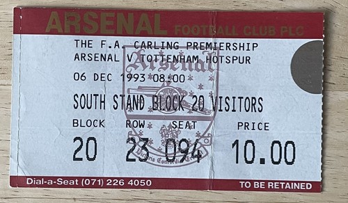 Match ticket arsenal - ticket,