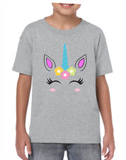 UNICORN FACE KIDS T-SHIRT COOL