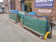 10X PANELS 12mm 1m x 2.67m APPROX TOUGHENED GLASS office partition FREE DELIVERY