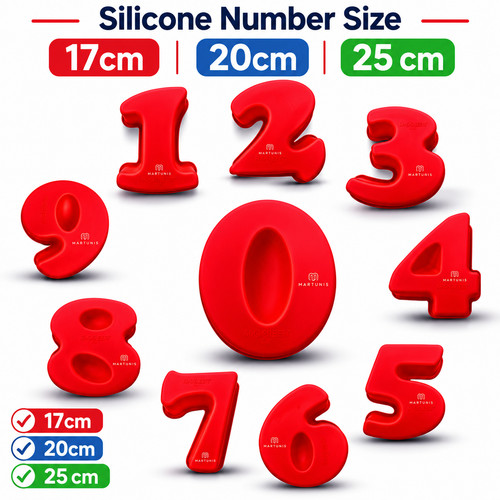 Silicone number mould - number, 0-9