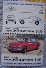 1965 MG MGB-GT Car Stamps