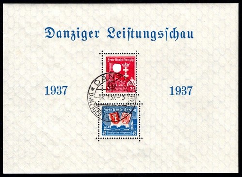 Danzig 1937 block - danzig, stamped