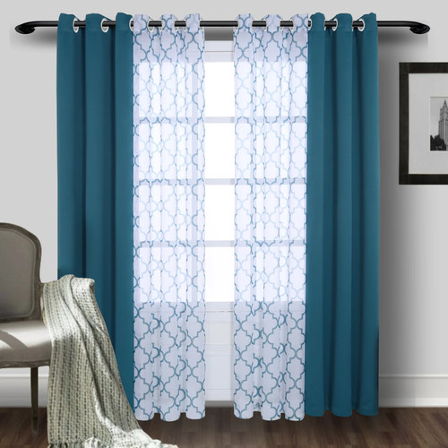 2pcs curtains 1pc moroccan - curtains,,