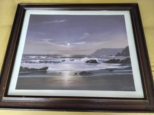 Print of Peter Cosslett's Moonlight Signed 