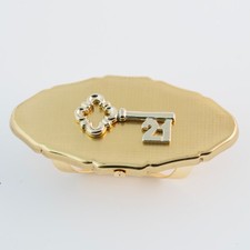 Vintage Stratton Lipview Lipstick Holder Mirror Gold Tone with a 21 Key