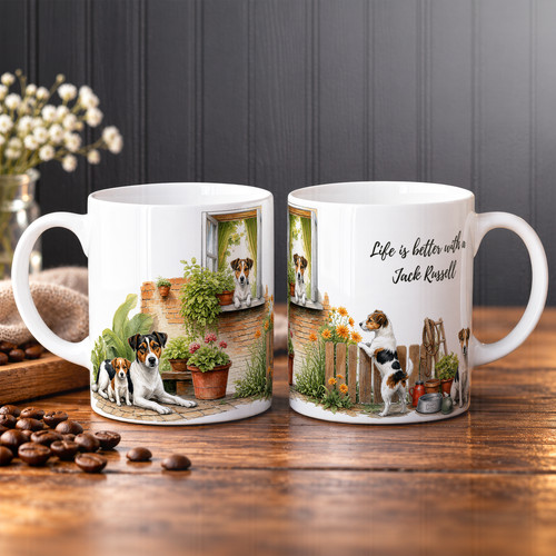 Personalised jack russell mug - personalised,