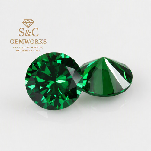 Emerald green nano round - emerald,