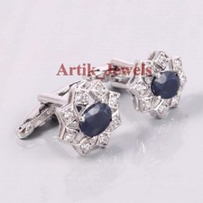 Heated Blue Sapphire & CZ With