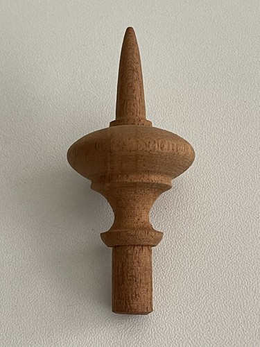 Wooden finial clock barometer - wooden,