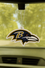 SINGLE BALTIMORE RAVENS CAR AIR FRESHENER AMERICAN FOOTBALL ACCESSORY NFL FAN