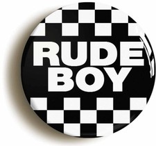 RUDE BOY SKA BADGE BUTTON PIN