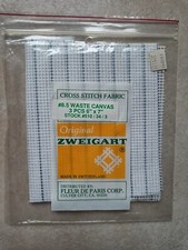 ZWEIGART Waste Canvas for Cross Stitching 3 Piece 6” x 7” Made In Switzerland 